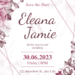 Dark Pink Flower Wedding Invitations