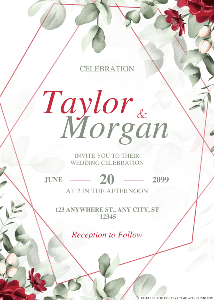 Greenery Leaf Eucalyptus Wedding Invitations