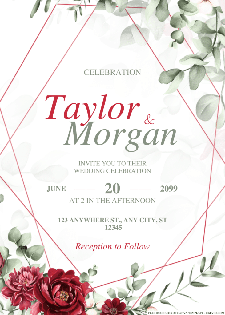 Greenery Leaf Eucalyptus Wedding Invitations