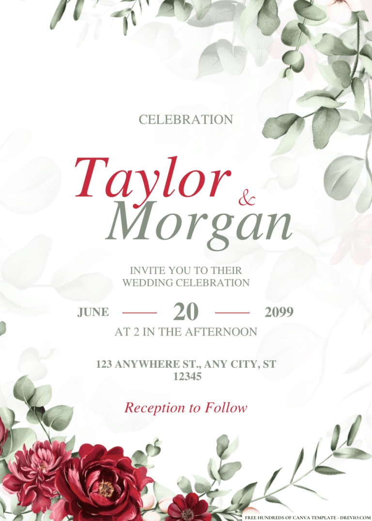 Greenery Leaf Eucalyptus Wedding Invitations