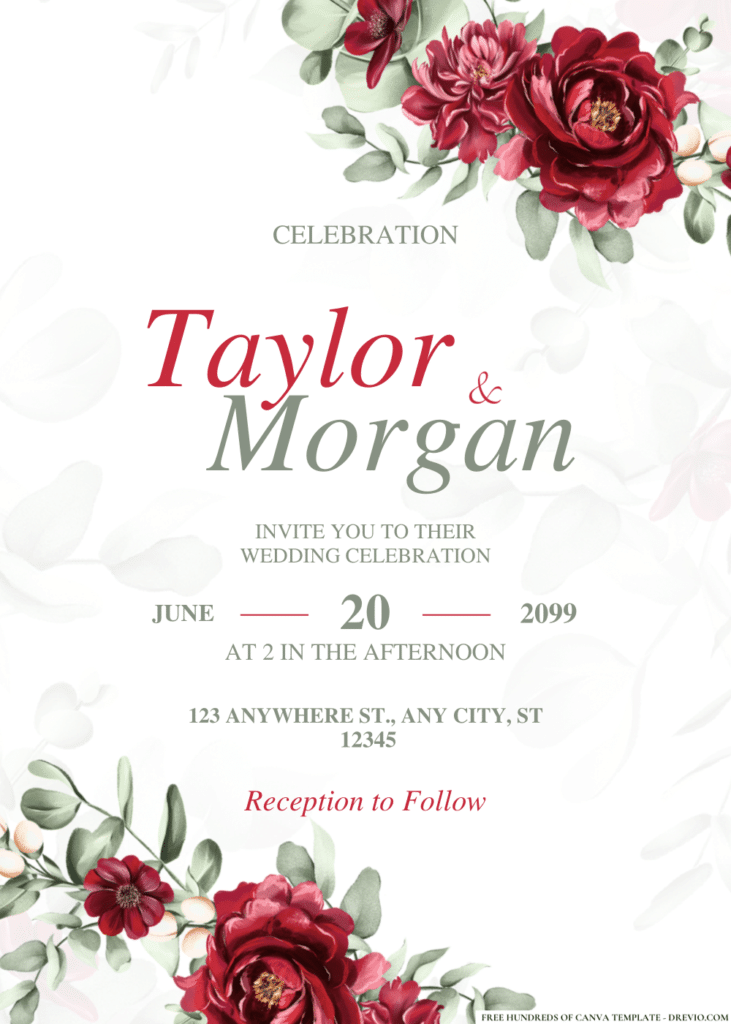 Greenery Leaf Eucalyptus Wedding Invitations