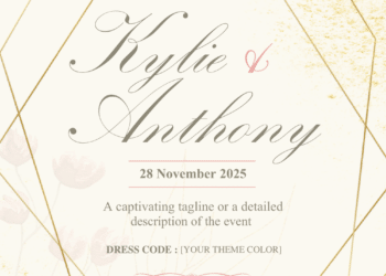 Pink Flower and Greenery Wedding Invitations
