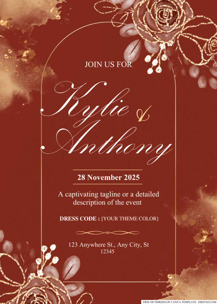 Pink Rose and Eucalyptus Greenery Wedding Invitations