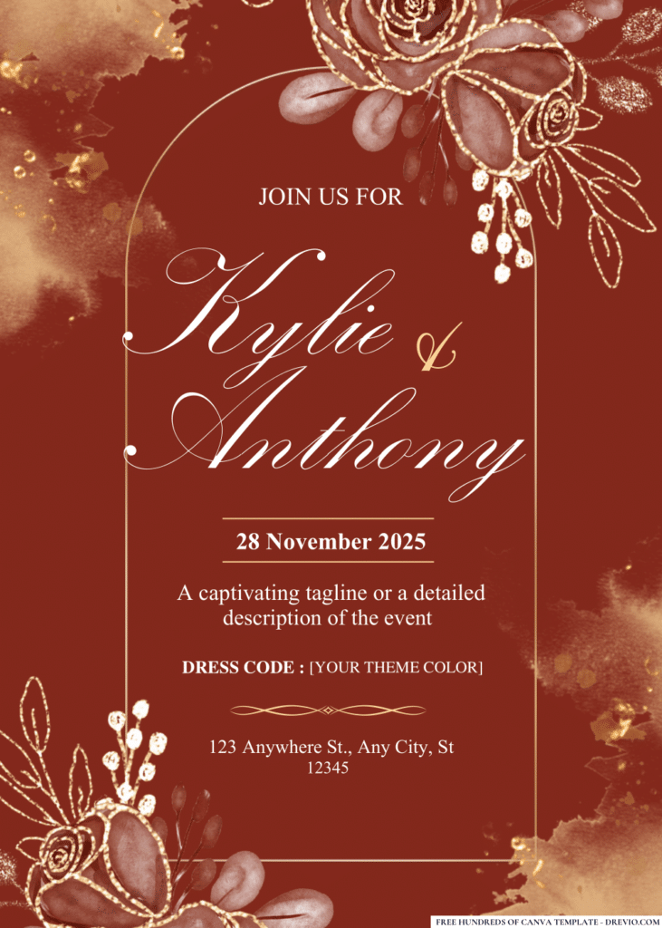 Pink Rose and Eucalyptus Greenery Wedding Invitations