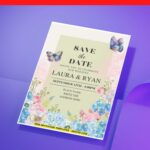 (Easily Edit PDF Invitation) Garden Blooms Wedding Invitation