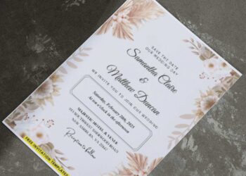 (Easily Edit PDF Invitation) Dusty Flower Wedding Invitation