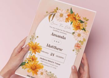 (Easily Edit PDF Invitation) Spring Garden Arch Wedding Invitation