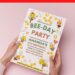 (Easily Edit PDF Invitation) Bee-Day Birthday Invitation