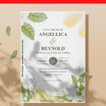 (Easily Edit PDF Invitation) Timeless Jasmine Floral Wedding Invitation