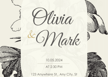 Botanical Illustration Inflorescence Wedding Invitation