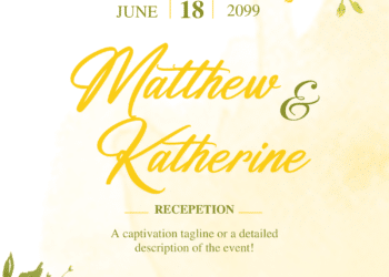 Yellow Rose Watercolor Wedding Invitations