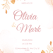Pink Gold Floral Border Wedding Invitations