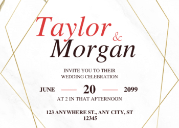 Red Poppy Watercolor Wedding Invitations