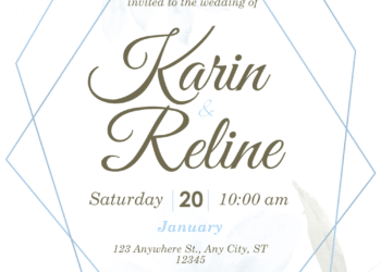 Blue Watercolor Flowers Wedding Invitations