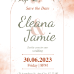 FREE PDF Invitation – Burgundy Flowers Arrangement Wedding Invitations