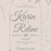 Line Gray Detail Flowers Wedding Invitations