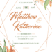 Watercolor Flower Wreath Wedding Invitations
