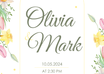 Spring Watercolor Floral Wedding Invitations