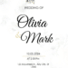 White Anemone Flower Wedding Invitation