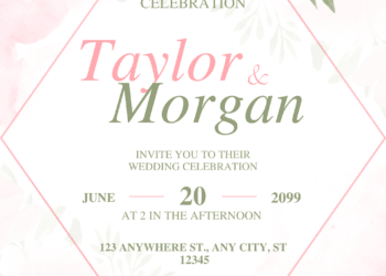 Watercolor Wildflower Blue Botanical Wedding Invitations