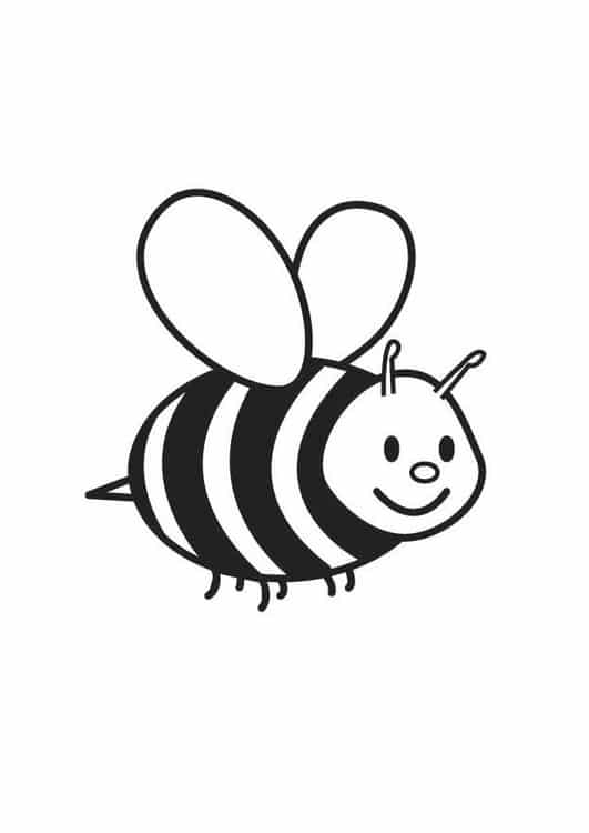 Bee Coloring Page 3