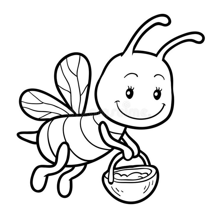 Bee Coloring Page 4