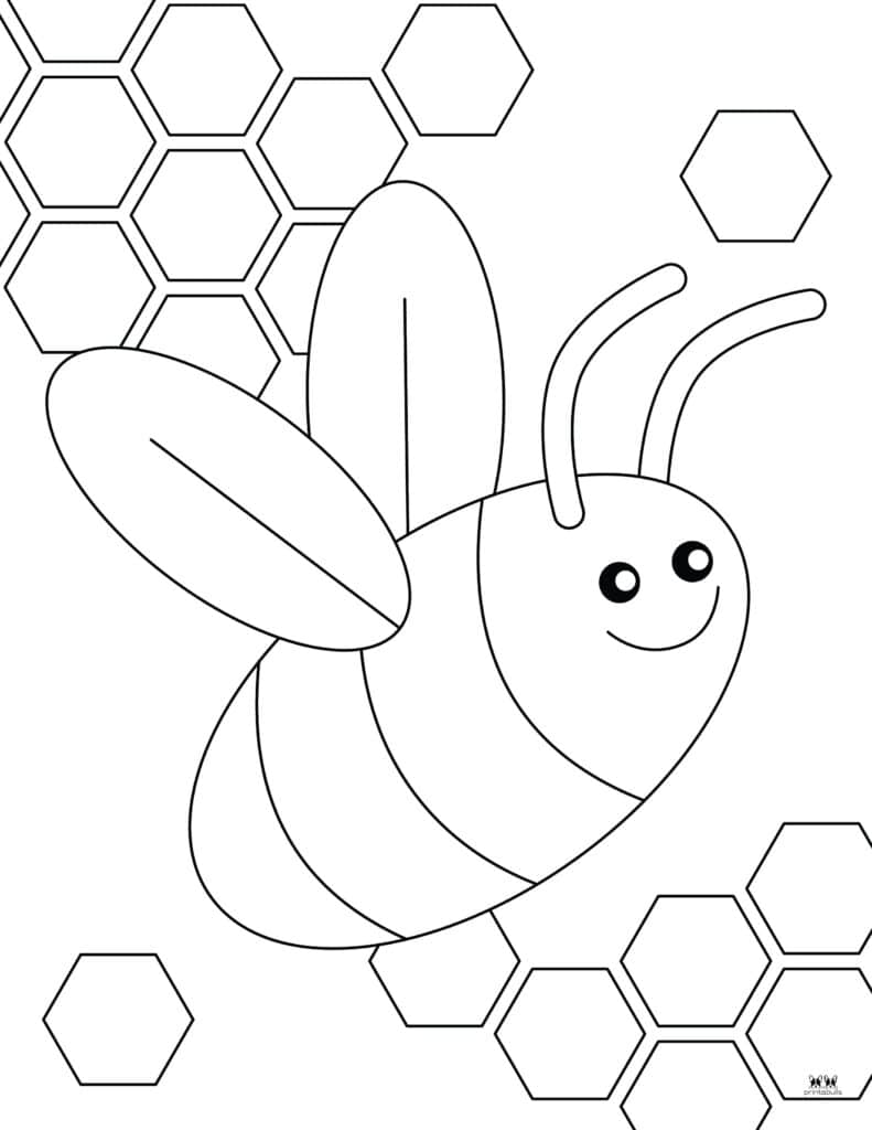 Bee Coloring Page 5