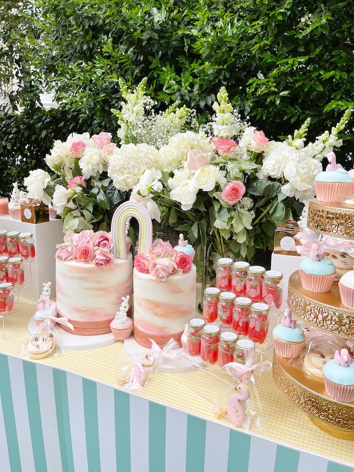 Bunny Birthday Party Dessert Table