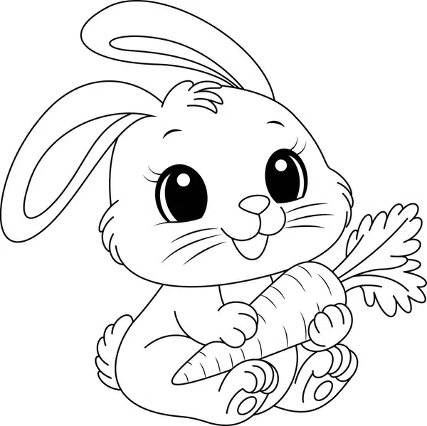 Bunny Coloring Page 2