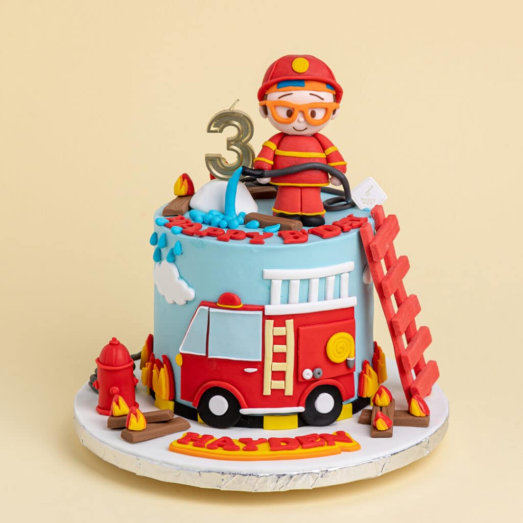 Firefighter Birthday Party Cakes
