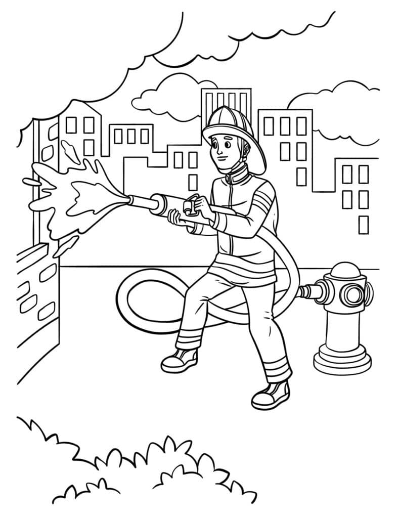 Firefighter Coloring Pages 2