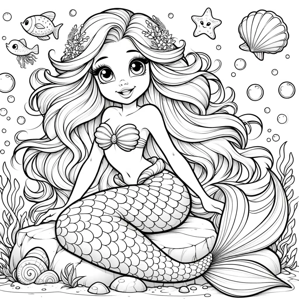 Little Mermaid Coloring Pages 3 1