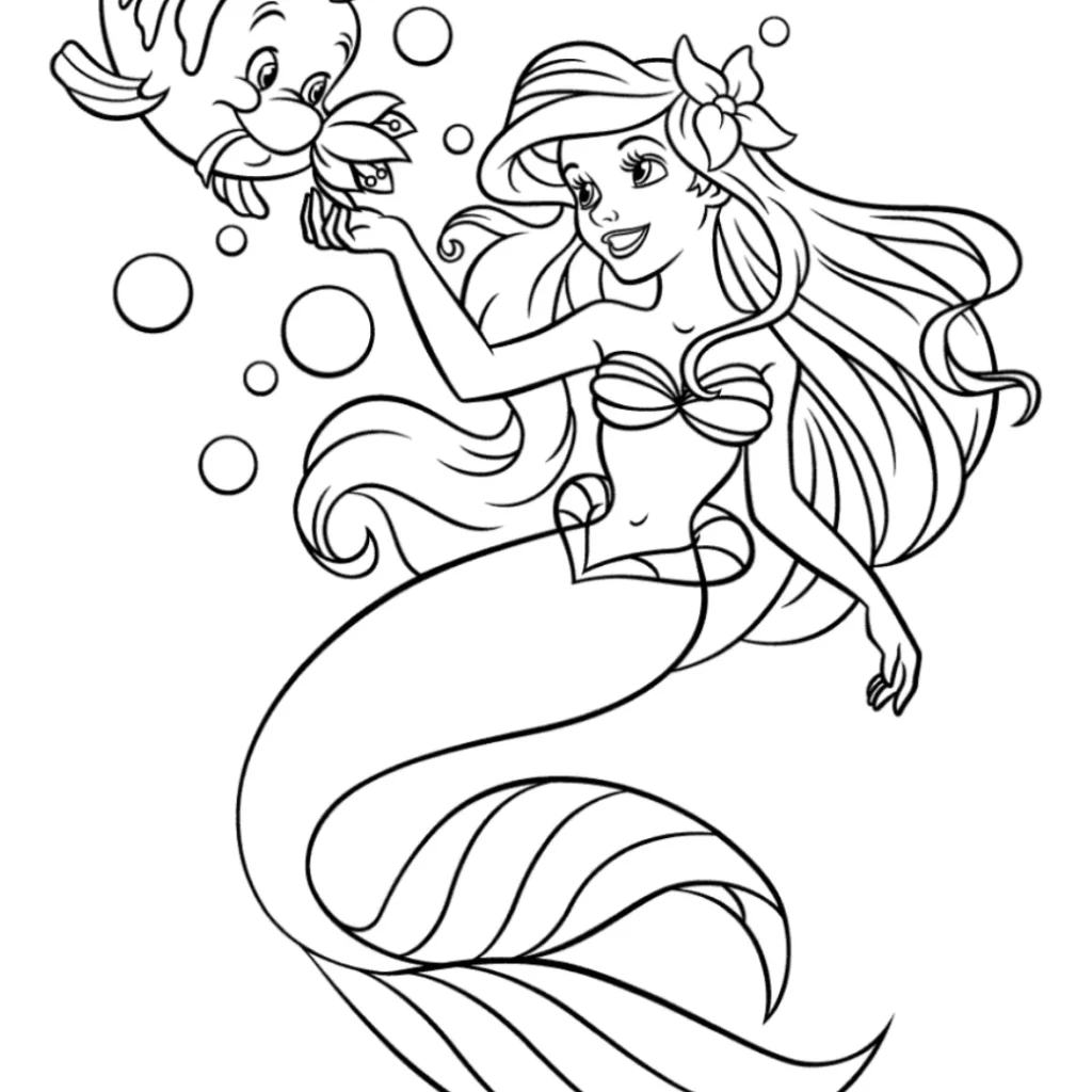 Little Mermaid Coloring Pages 4 1
