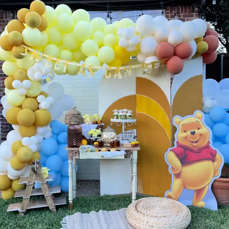 Winnie the Pooh Baby Shower Party Dessert Table