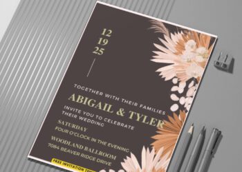 (Easily Edit PDF Invitation) Aesthetic Garden Wedding Invitation