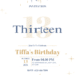 Blue Gold Corner Birthday Invitations