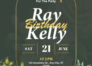 Rose Flower Bouquet Watercolor Birthday Invitations