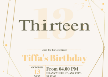 Watercolor Peach Rose Bouquet Line Birthday Invitations