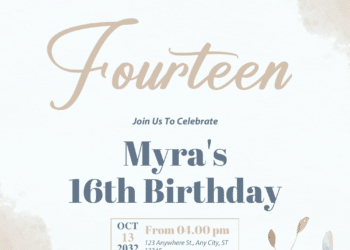 Frozen Dry Flowers Bouquet Birthday Invitations