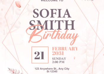Wildflower Dried Watercolor Bouquet Birthday Invitations