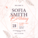 Wildflower Dried Watercolor Bouquet Birthday Invitations