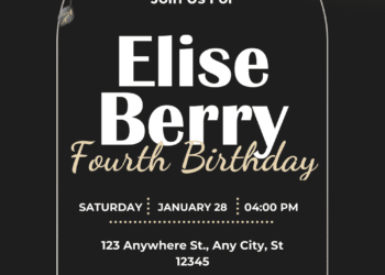 Rose Black Gold Birthday Invitations