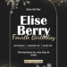 Rose Black Gold Birthday Invitations