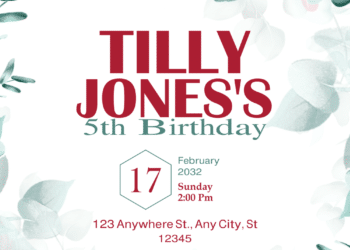 Watercolor Leaf Eucalyptus Birthday Invitations