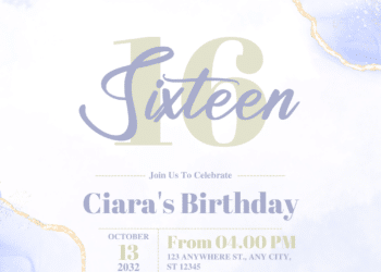Watercolor Delphinium Bouquets Birthday Invitations