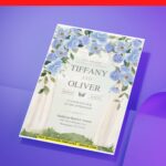 (Easily Edit PDF Invitation) Decorated Floral Arch Wedding Invitation