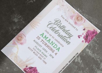 (Easily Edit PDF Invitation) Botanical Garden Birthday Invitation