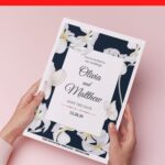 (Easily Edit PDF Invitation) Pristine Daffodil & Orchid Wedding Invitation