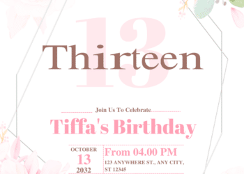 Elegant White Pink Roses Bouquet Birthday Invitations