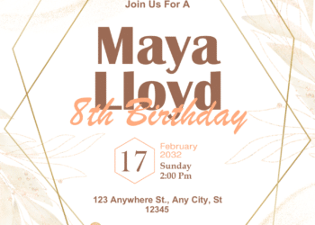 Golden Floral Arrangement Birthday Invitations